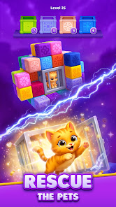 Cube Tap Sortのペット救出ステージ